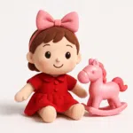 تصویر عروسک در فروشگاه رنگین تویز